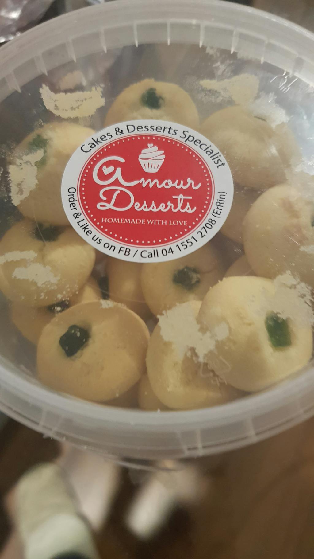 Customer photo for an Amour Desserts review