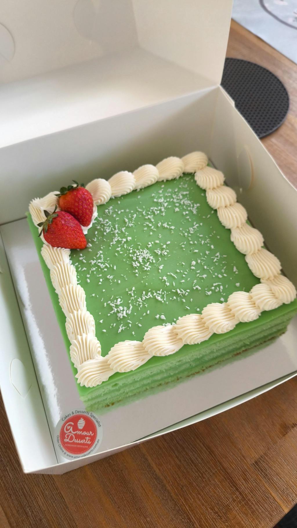 Customer photo for an Amour Desserts review